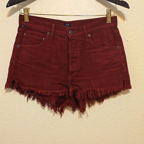 - CITIZENS OF HUMANITY MAROON, DISTRESSED HEM SIZE 26 - Picture 1 of 10